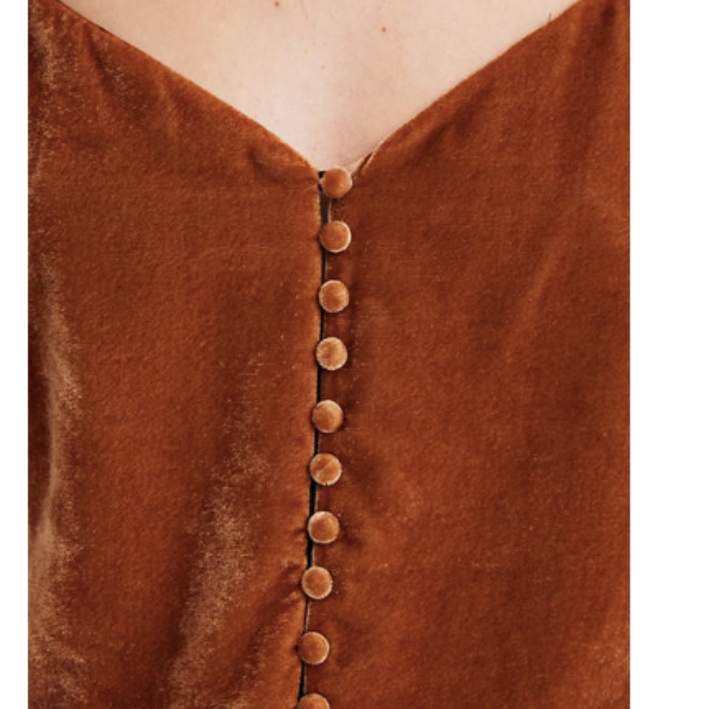 Madewell Velvet Button-Down Cami - Picture 6 of 8